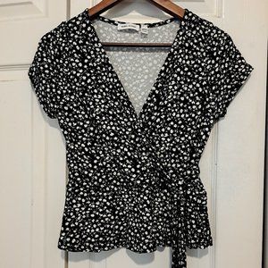 Rebel Sugar Peplum Petite Wrap Top